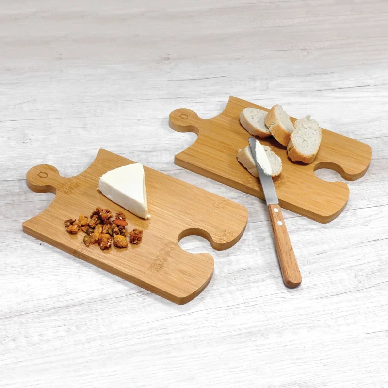 Accesorios Cocina | Set de Tablas de Bambú Puzzle con logo | Regalos Corporativos Personalizados