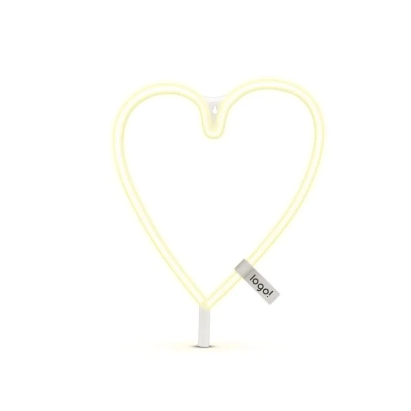 Linternas y Lámparas Personalizadas | Luz Neón Corazón con logo | Regalos Corporativos Personalizados